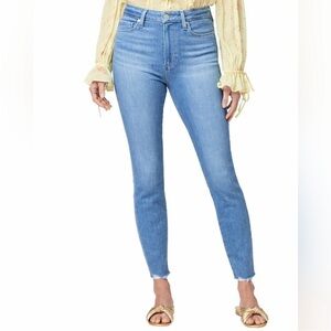 PAIGE PAIGE Margot Skinny Raw Hem Jean Size 29 Light Wash